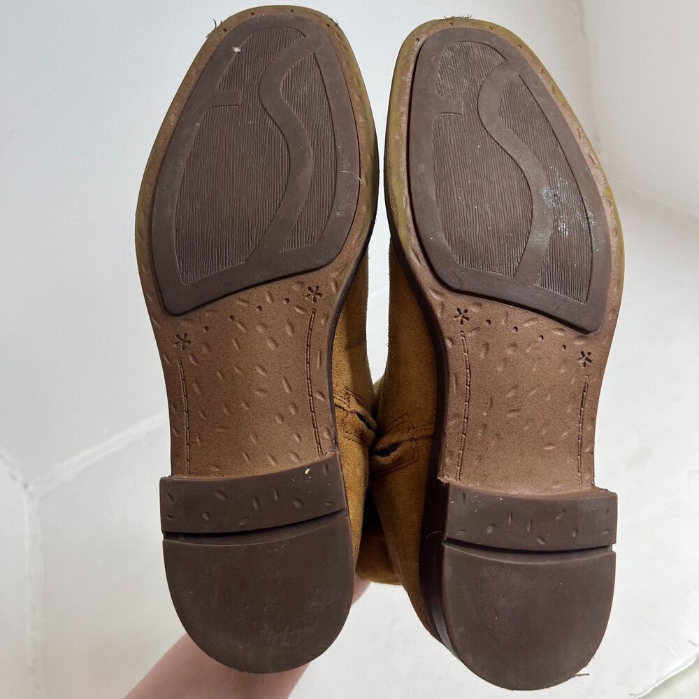Franco Sarto Malina Tan Suede Ankle Boots Light Brown Booties Women's Size 7 - Picture 9 of 12